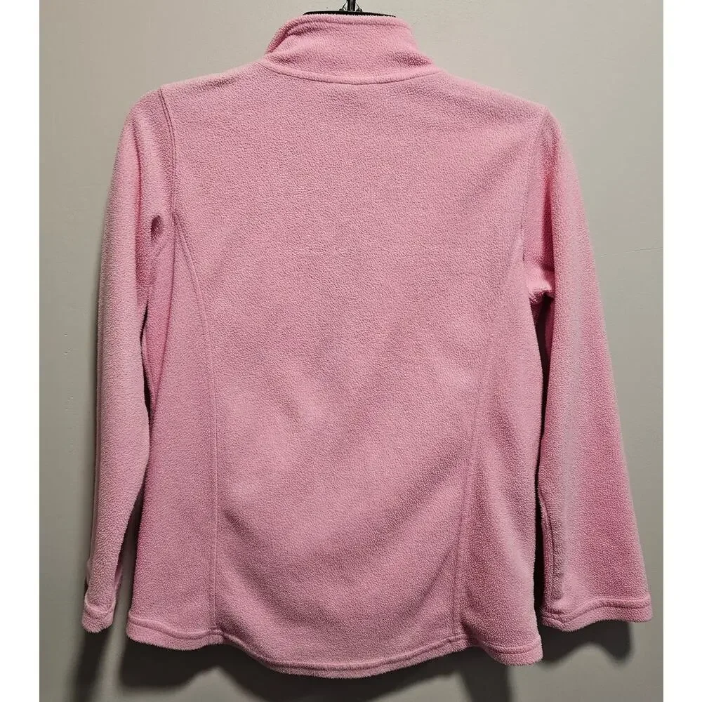 Girl Scout Fleece Pink with Lilac Trim Full Zip *L*See Measurements in Pictures